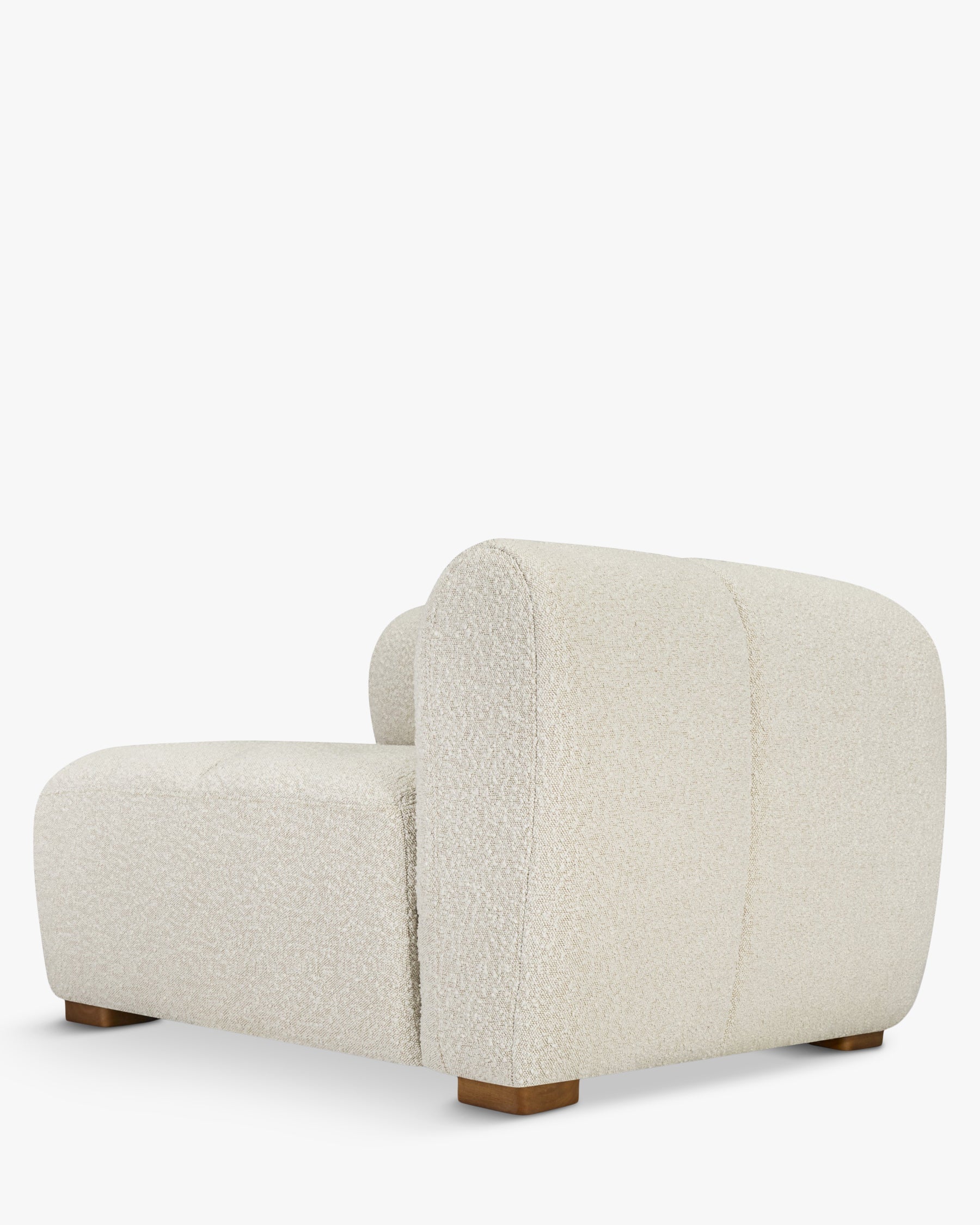 Fauteuil d'angle droit modulable Belize - Blanc avoine