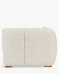 Fauteuil d'angle droit modulable Belize - Blanc avoine