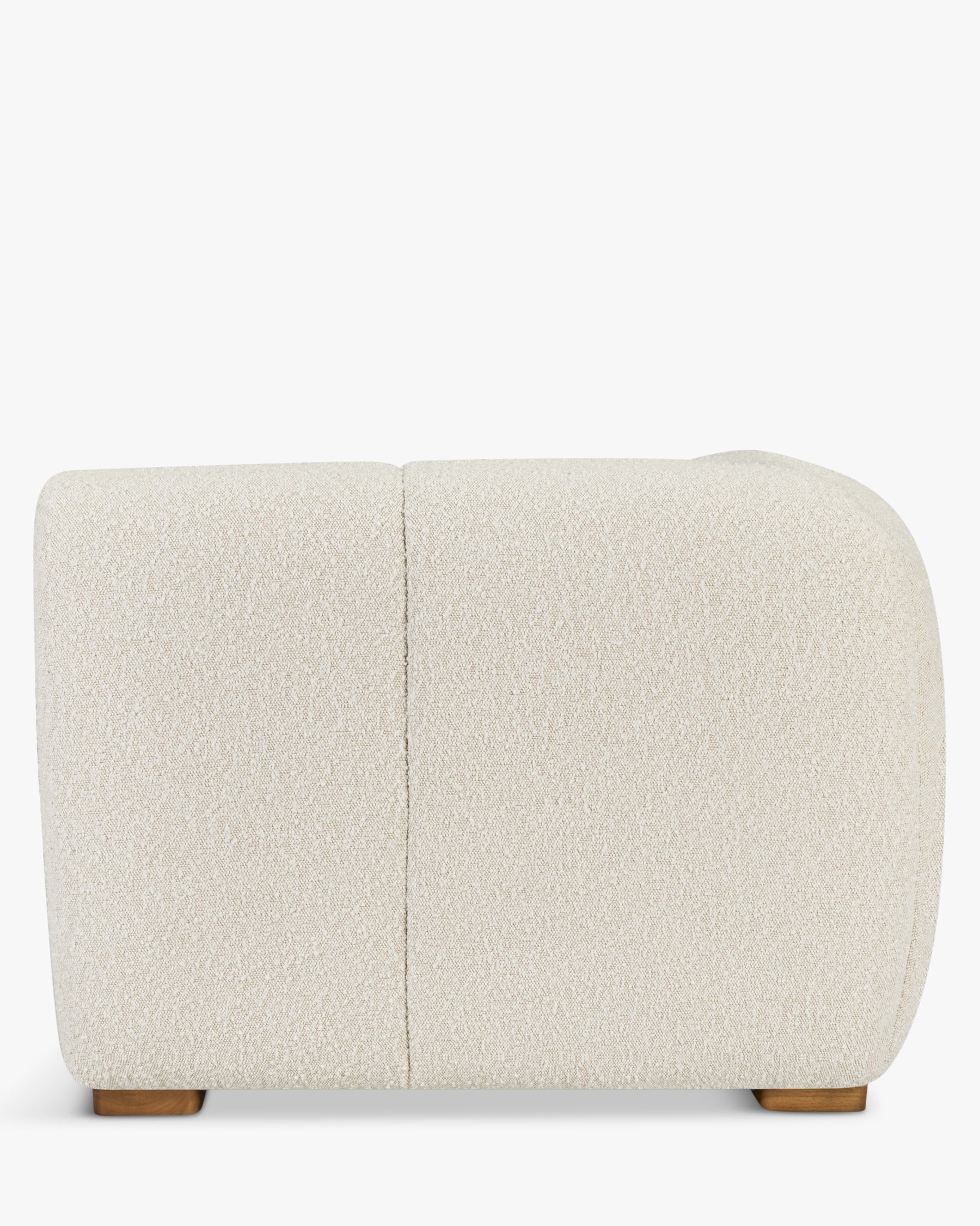 Fauteuil d'angle droit modulable Belize - Blanc avoine