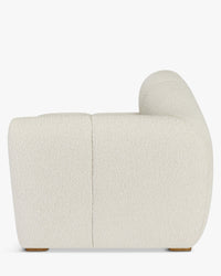 Fauteuil d'angle droit modulable Belize - Blanc avoine