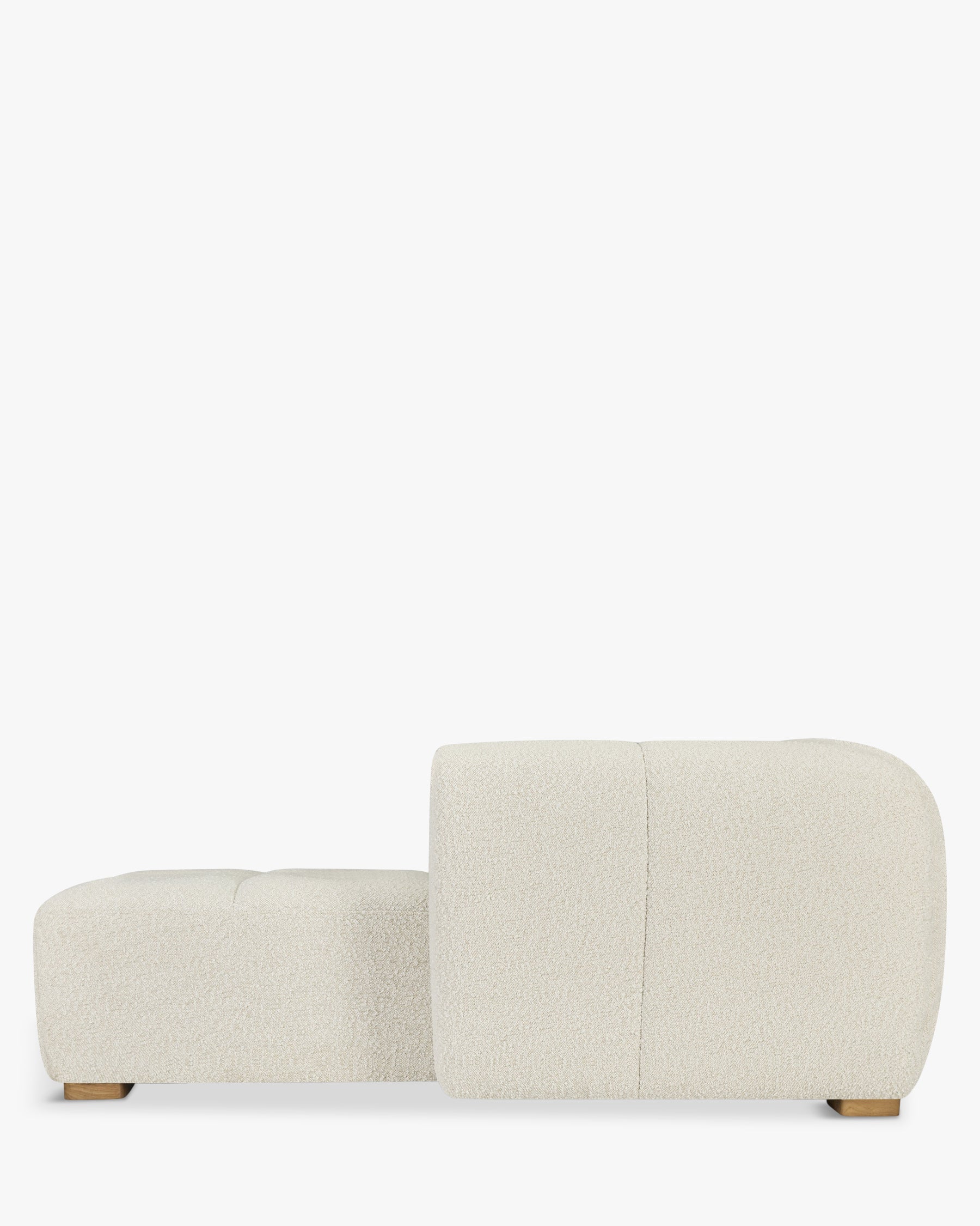 Méridienne modulable Belize d'angle gauche - Blanc avoine