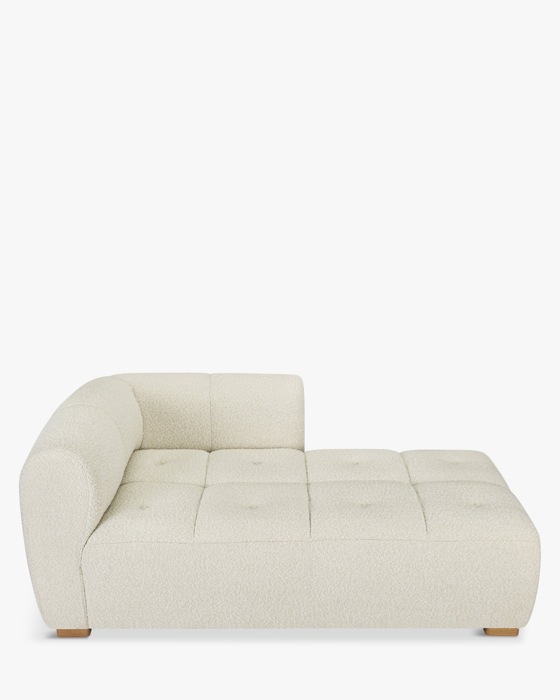 Méridienne modulable Belize d'angle gauche - Blanc avoine