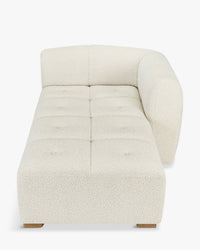 Méridienne modulable Belize d'angle gauche - Blanc avoine
