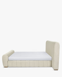 Lit Snow 160x200 - Blanc avoine