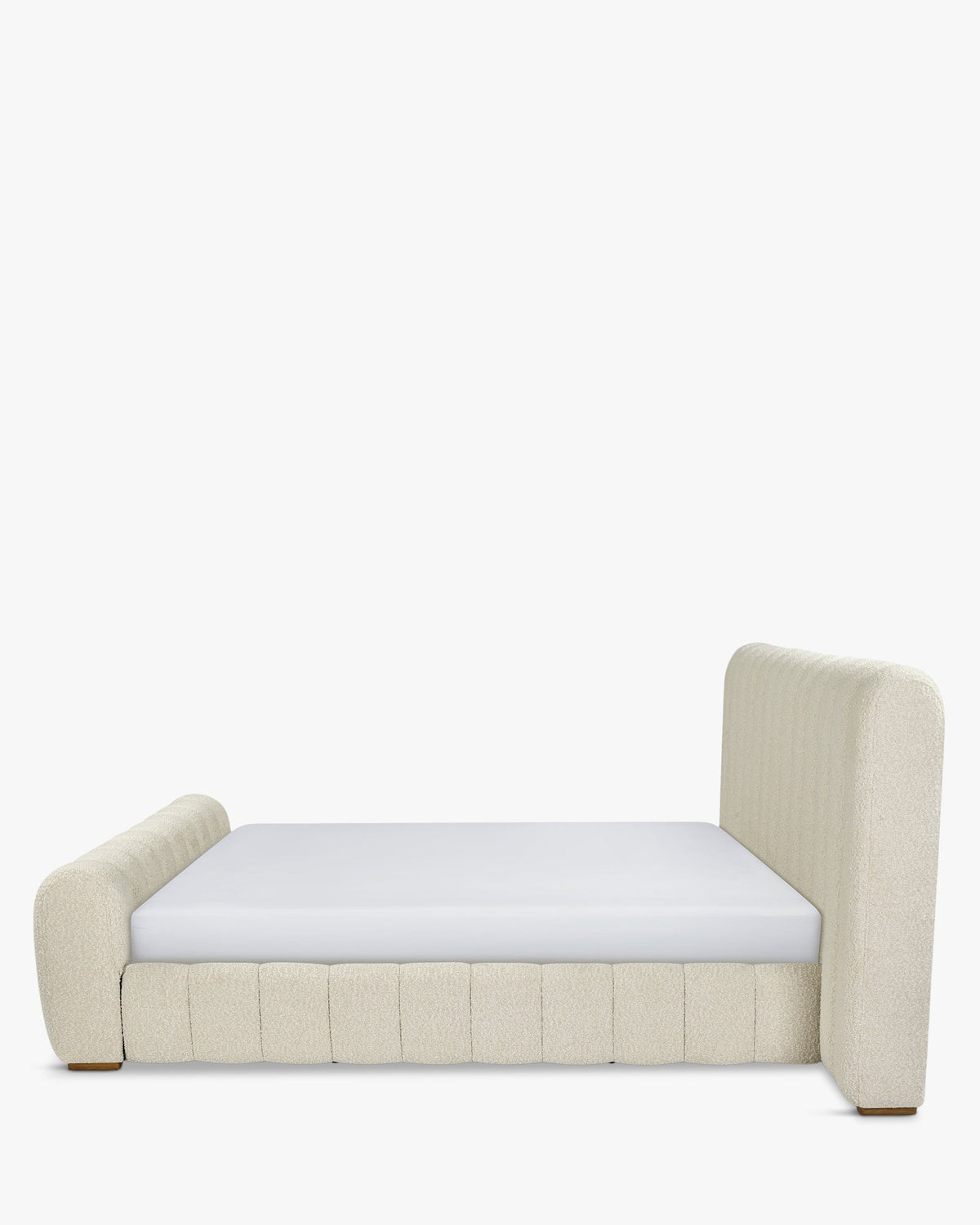 Lit Snow 160x200 - Blanc avoine