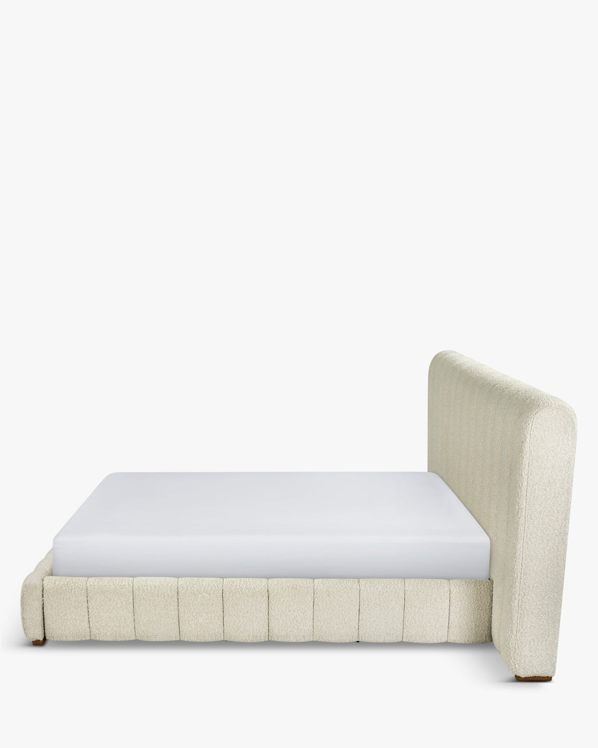 Lit Snowy 160x200 - Blanc avoine