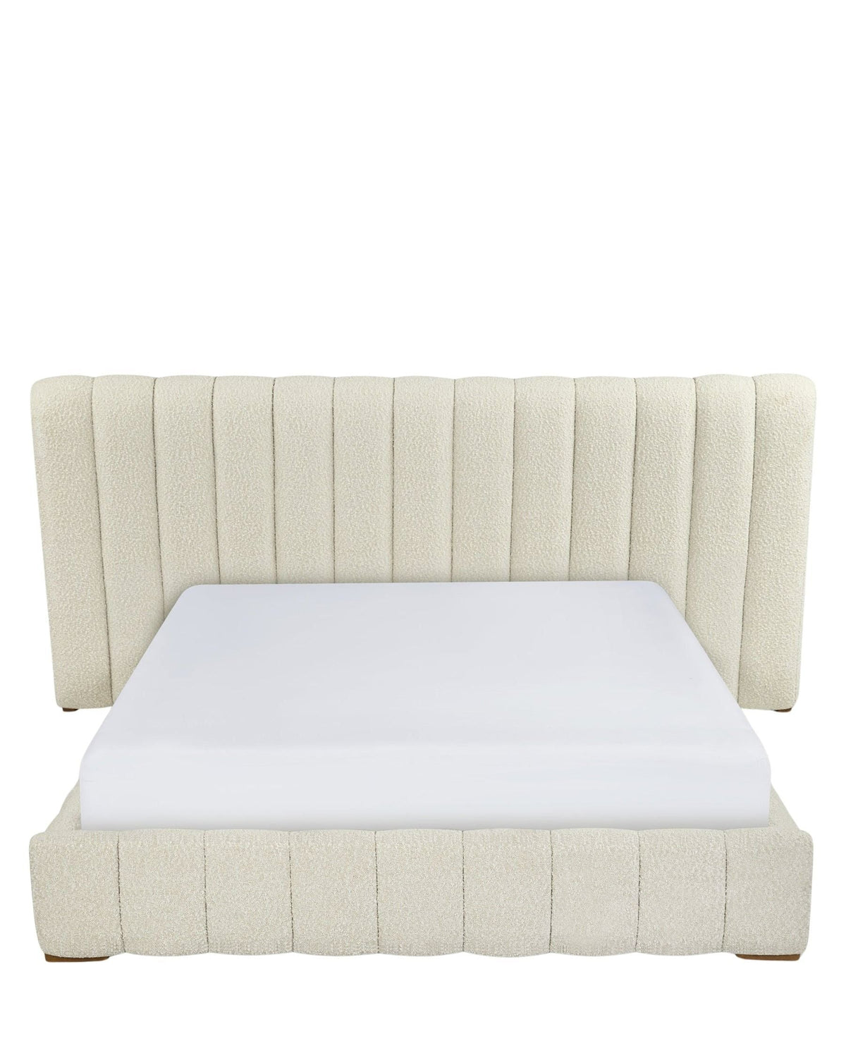 Lit Snowy 160x200 - Blanc avoine