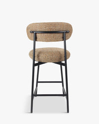 Tabouret de bar Maia - Tweed Jaune Miami