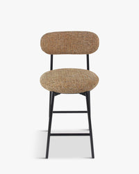 Tabouret de bar Maia - Tweed Jaune Miami