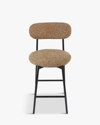Tabouret de bar Maia - Tweed Jaune Miami