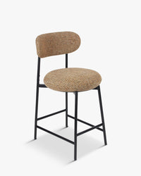 Tabouret de bar Maia - Tweed Jaune Miami