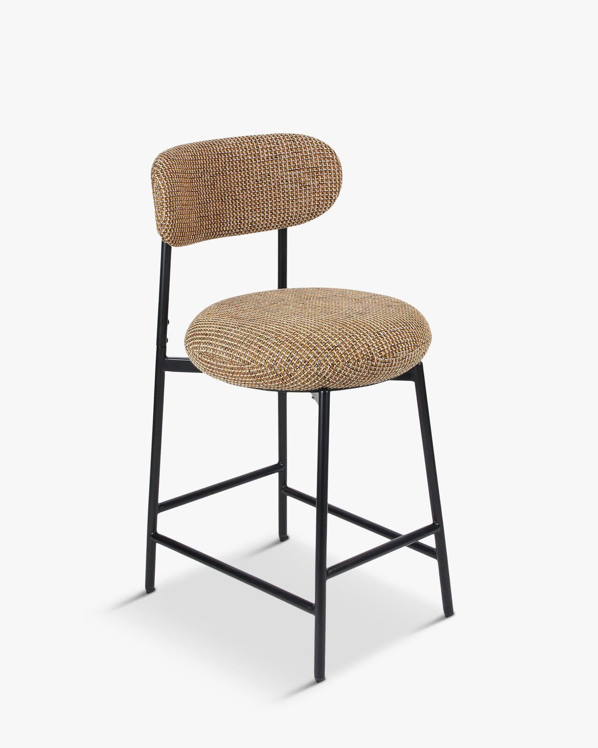 Tabouret de bar Maia - Tweed Jaune Miami
