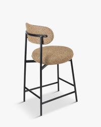 Tabouret de bar Maia - Tweed Jaune Miami