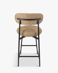 Tabouret de bar Maia - Tweed Jaune Miami