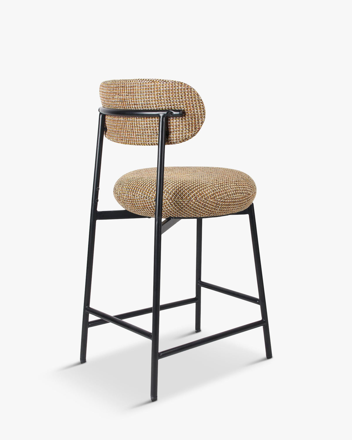 Tabouret de bar Maia - Tweed Jaune Miami