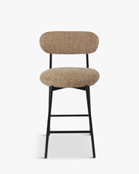 Tabouret de bar Maia - Tweed Jaune Miami