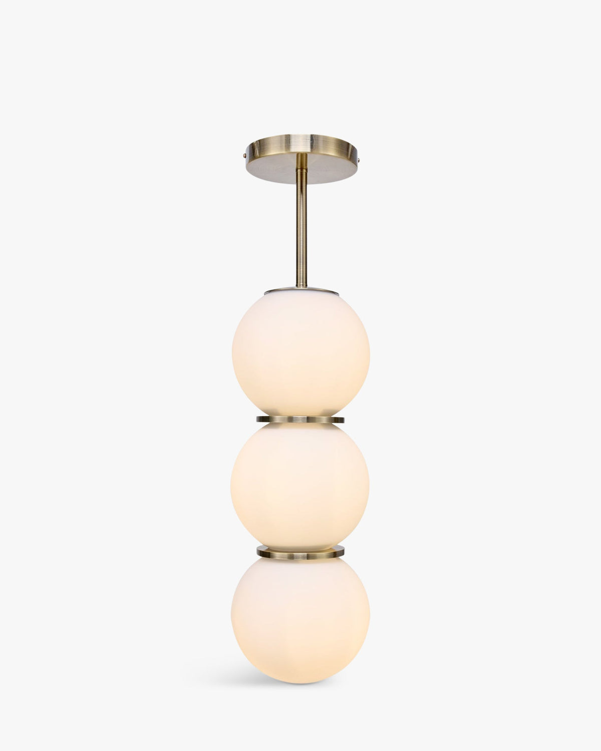 Suspension design Doyers en métal et verre soufflé - Blanc