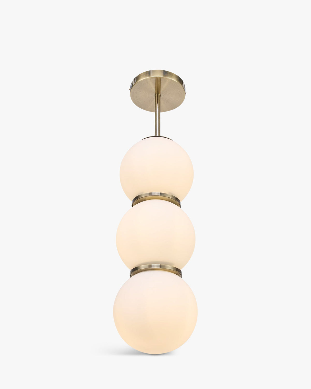 Suspension design Doyers en métal et verre soufflé - Blanc