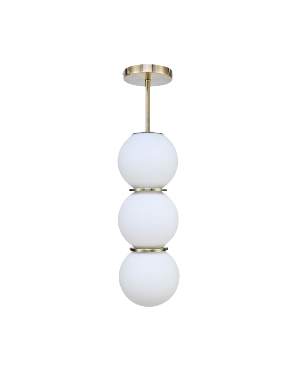 Suspension design Doyers en métal et verre soufflé - Blanc