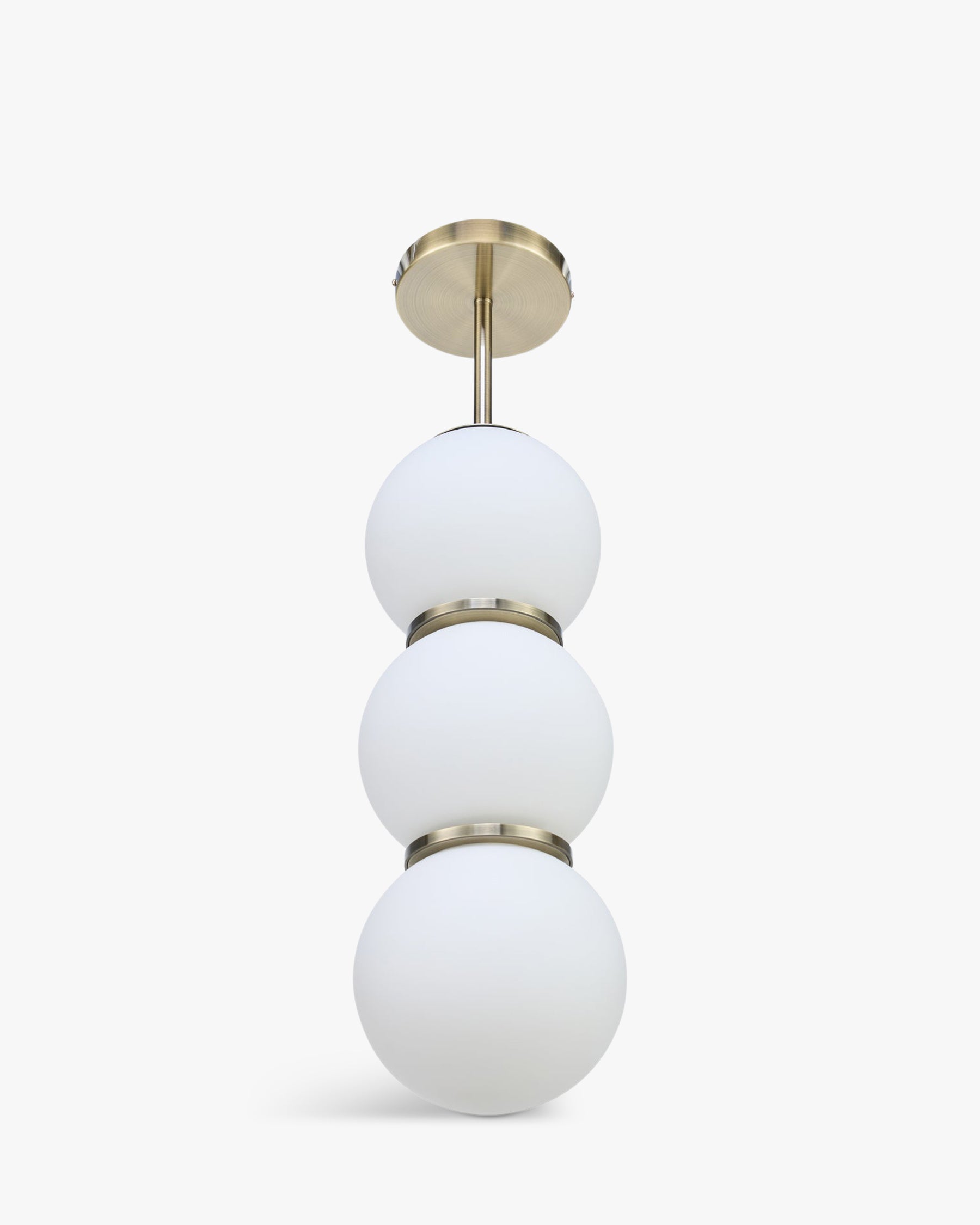 Suspension design Doyers en métal et verre soufflé - Blanc