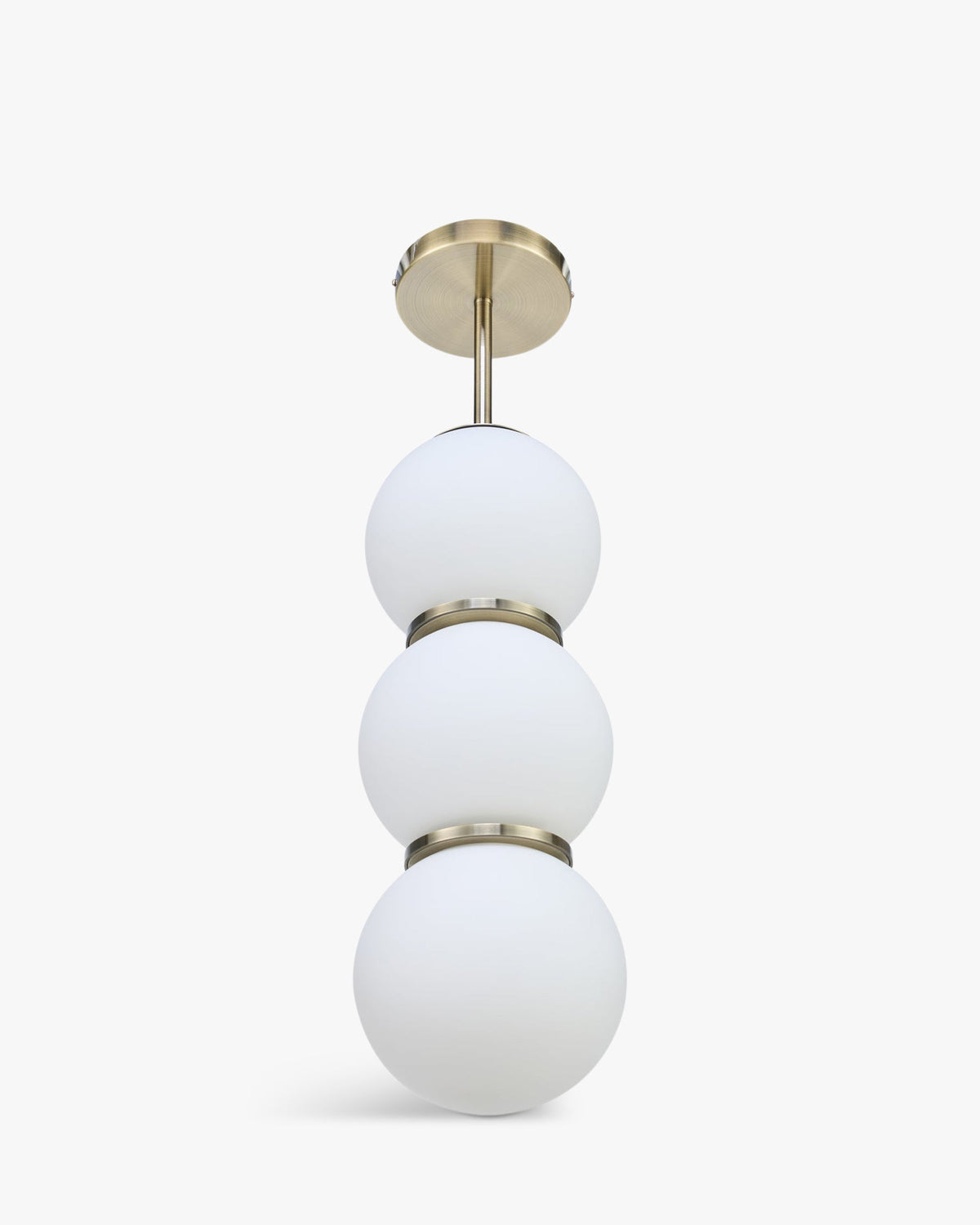 Suspension design Doyers en métal et verre soufflé - Blanc