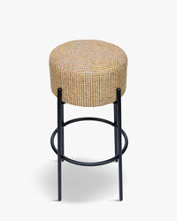 Tabouret de bar Bismi - Tweed jaune Miami