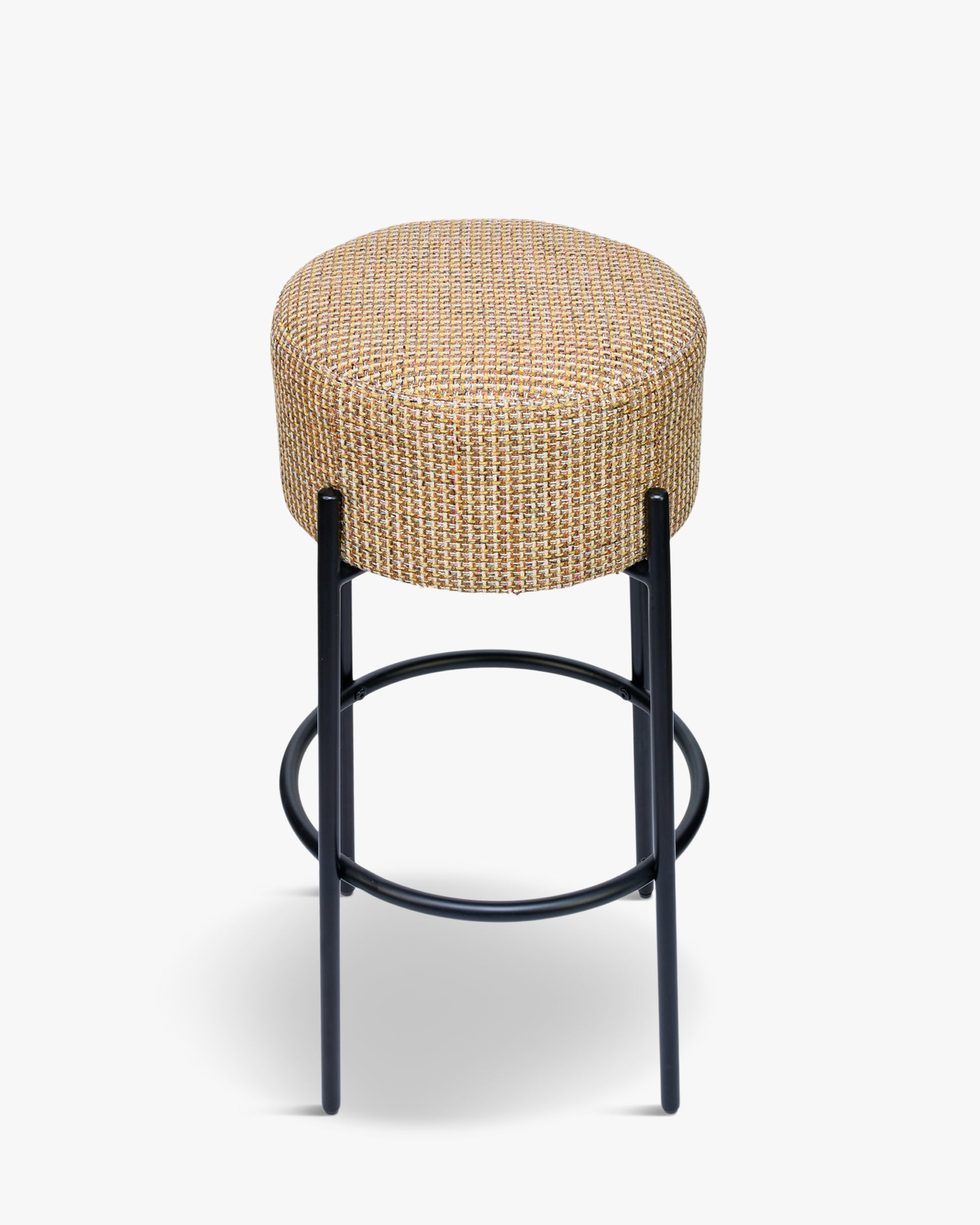 Tabouret de bar Bismi - Tweed jaune Miami