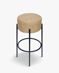 Tabouret de bar Bismi - Tweed jaune Miami