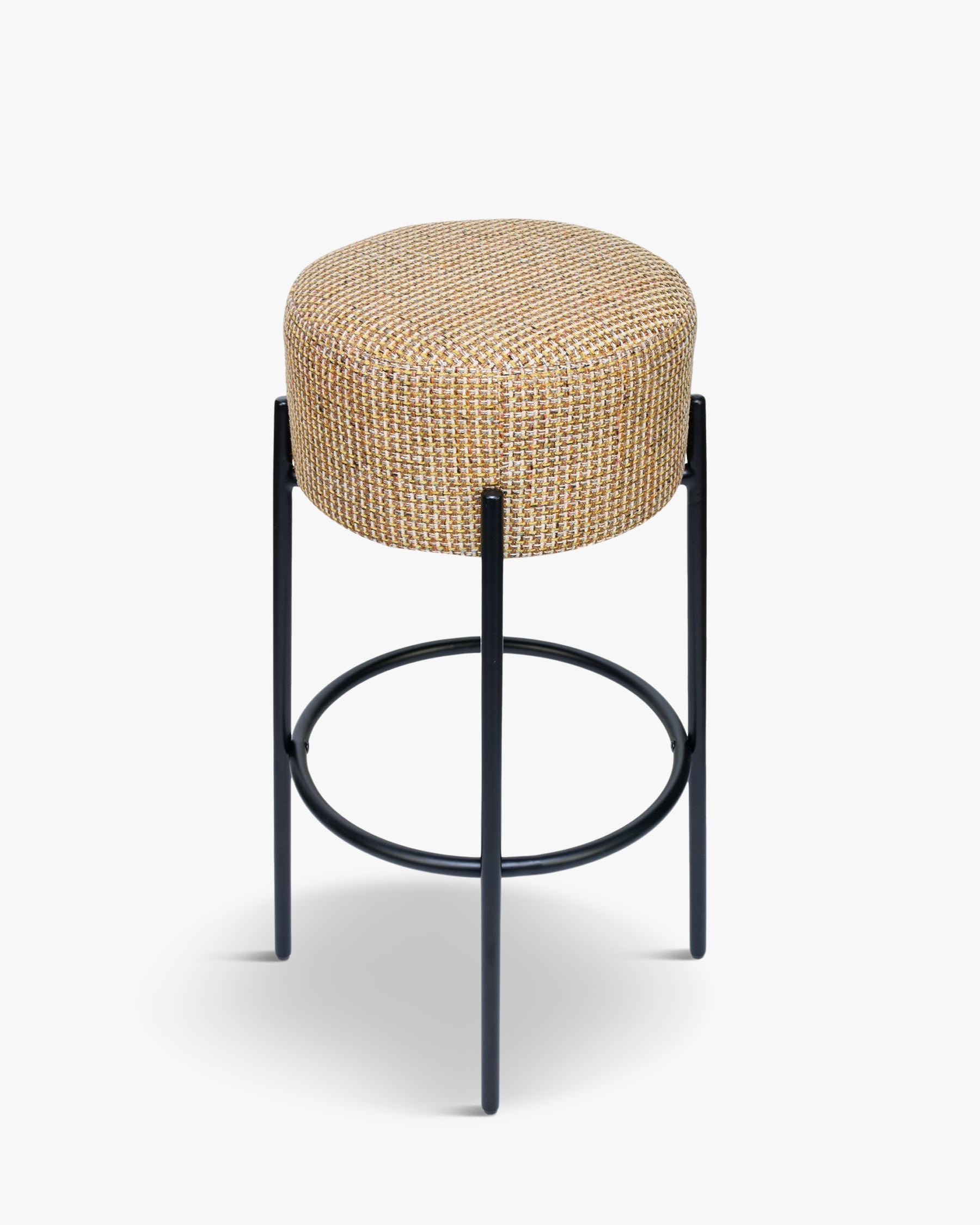 Tabouret de bar Bismi - Tweed jaune Miami