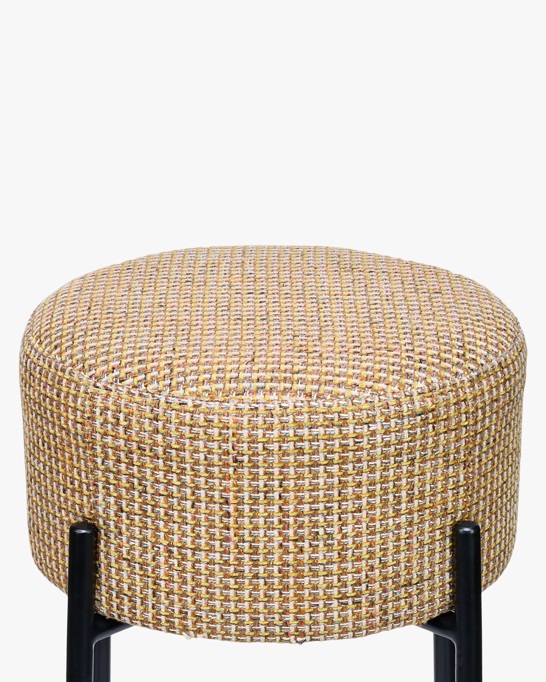 Tabouret de bar Bismi - Tweed jaune Miami