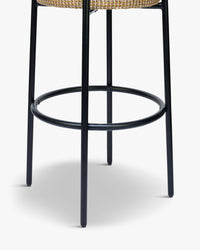 Tabouret de bar Bismi - Tweed jaune Miami