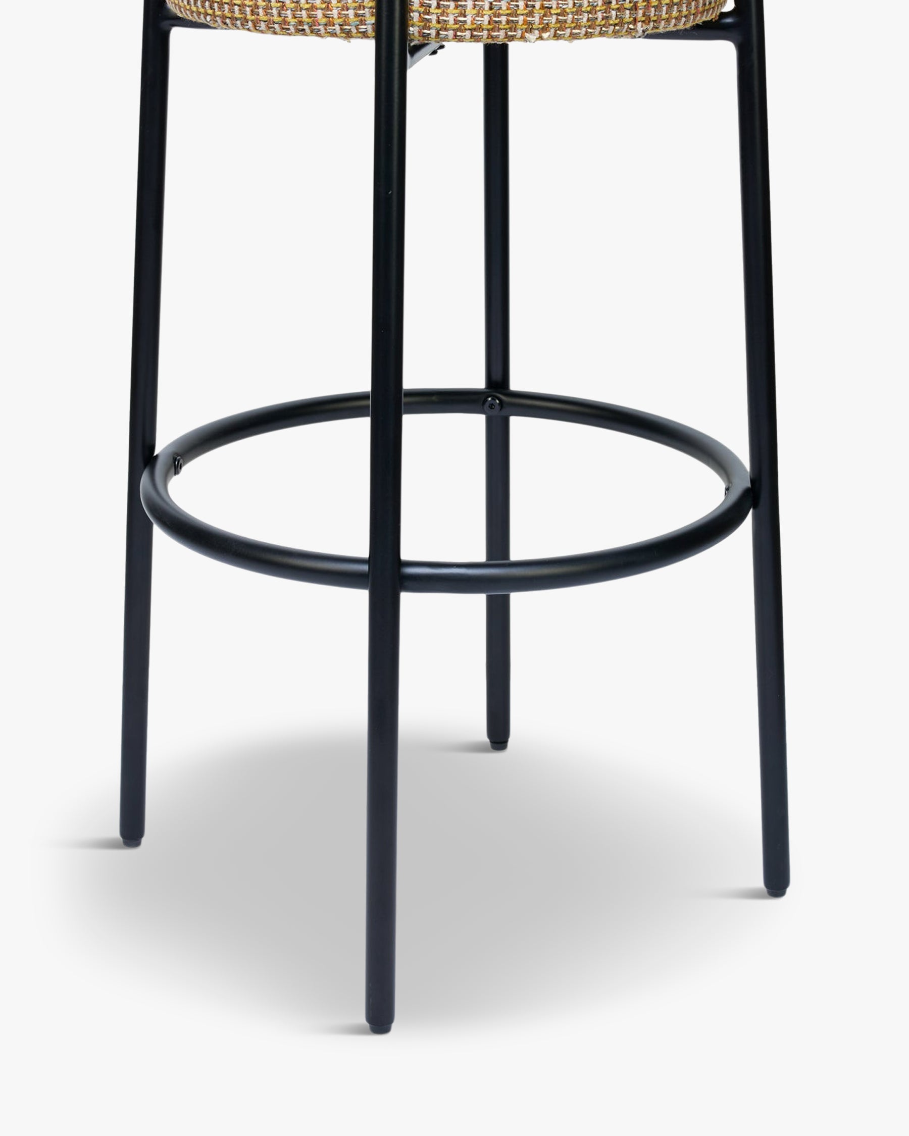 Tabouret de bar Bismi - Tweed jaune Miami