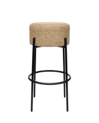 Tabouret de bar Bismi - Tweed jaune Miami