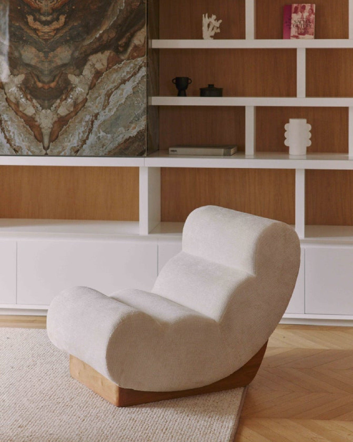 Fauteuil modulable Cozy - Tweed crème