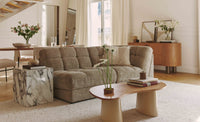 Fauteuil d'angle modulable Paul - Tweed taupe