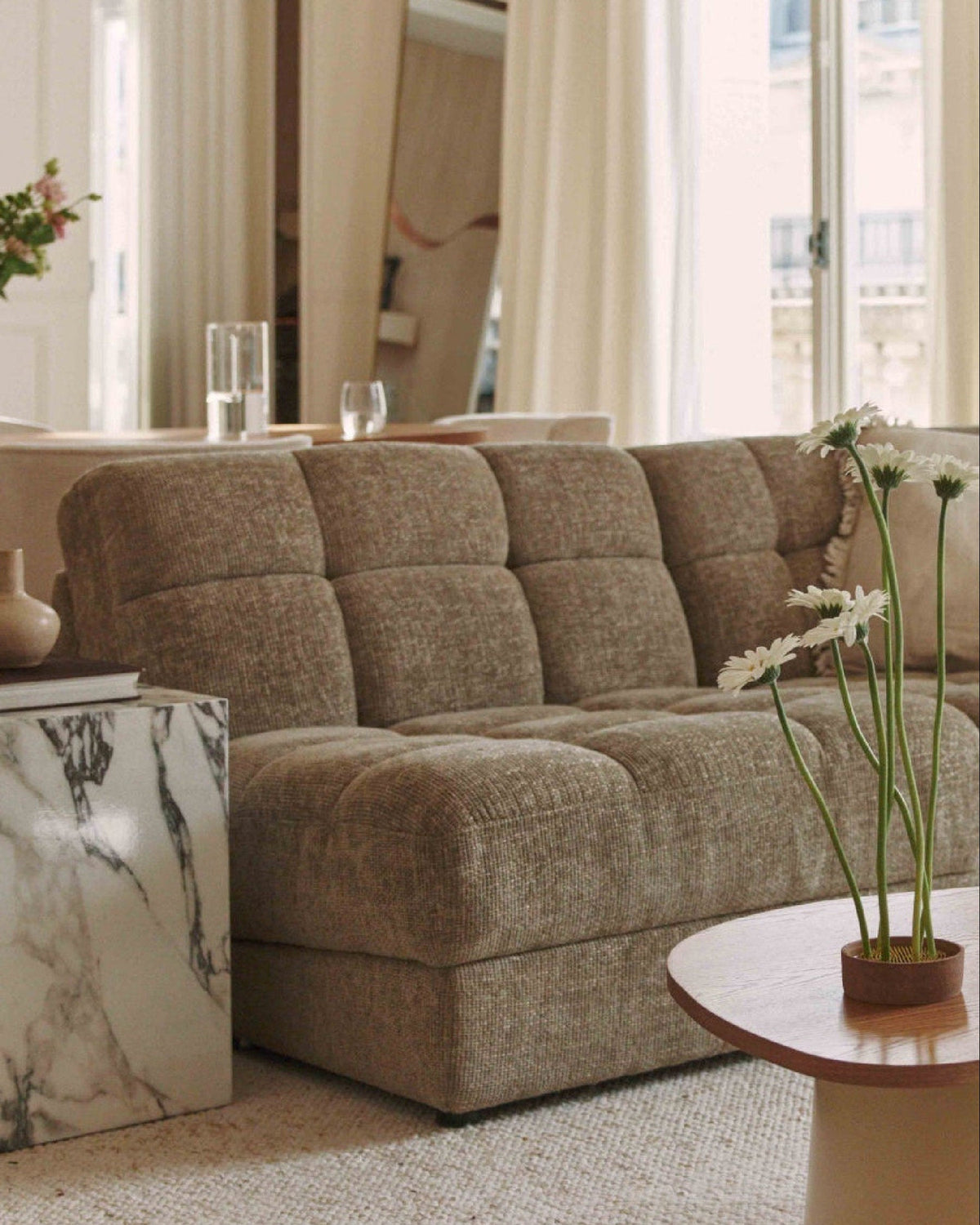 Fauteuil modulable Paul - Tweed taupe
