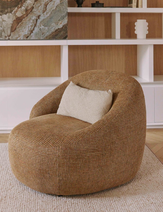 Fauteuil Neo - Tweed Jaune Miami