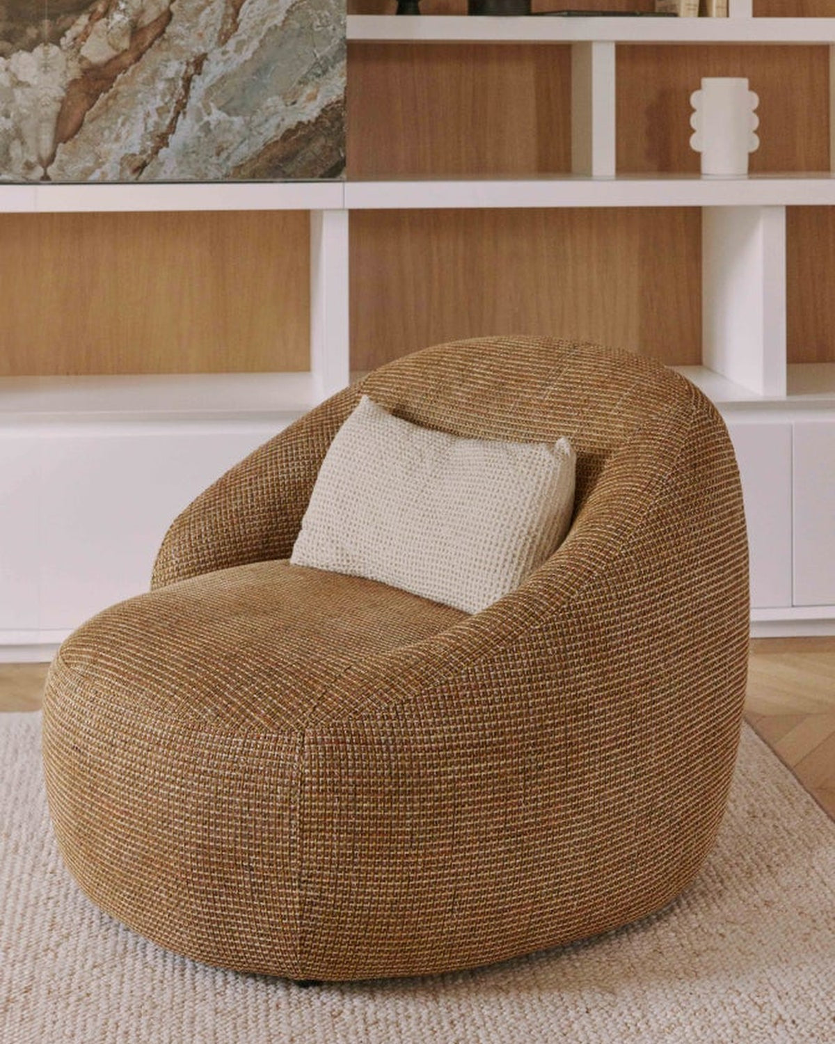Fauteuil Neo - Tweed Jaune Miami