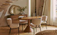 Miroir design organique Georgy en bois - Beige