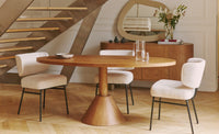 Chaise Abby - Tweed Crème