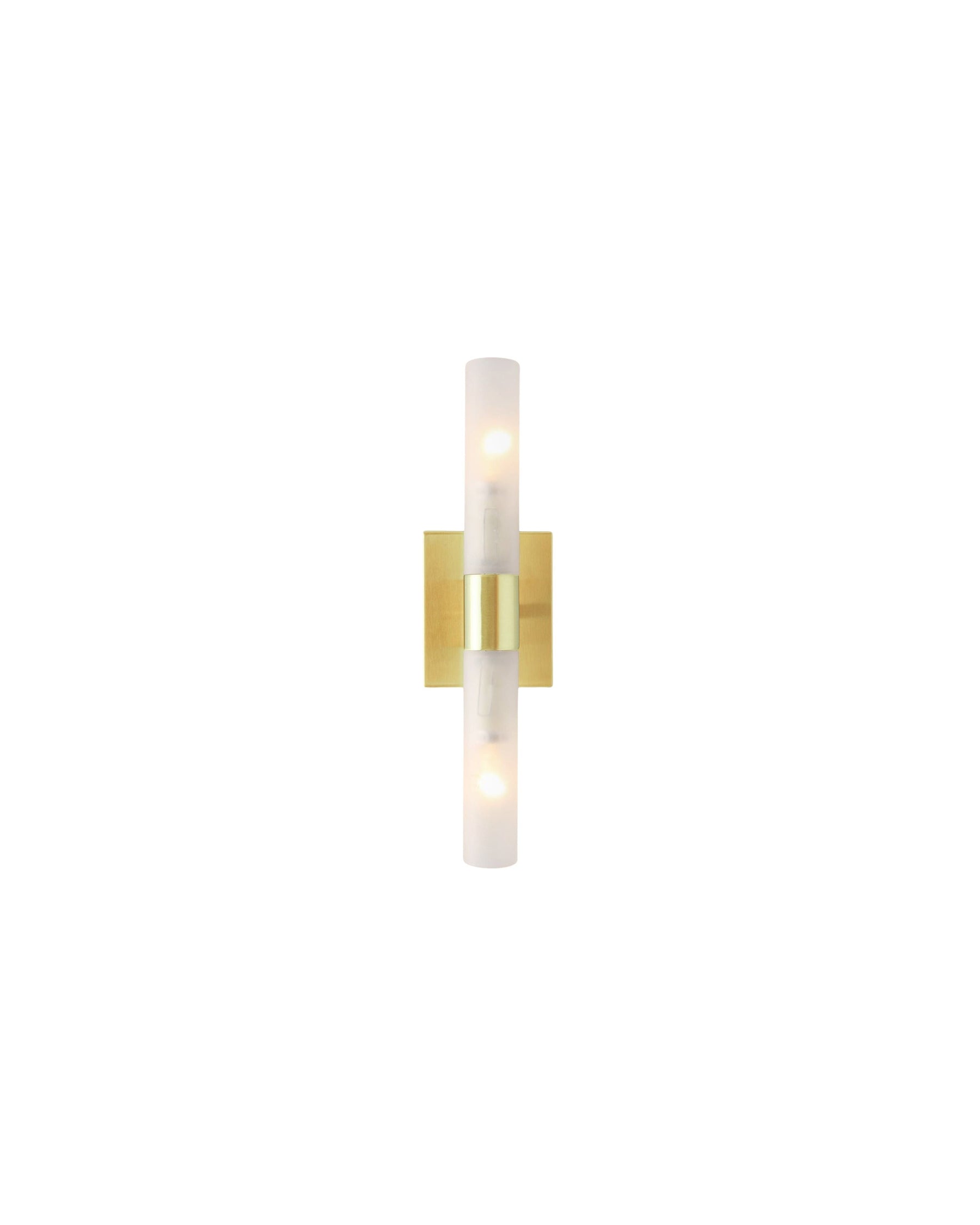 Applique design tube Avello en verre - Métal doré