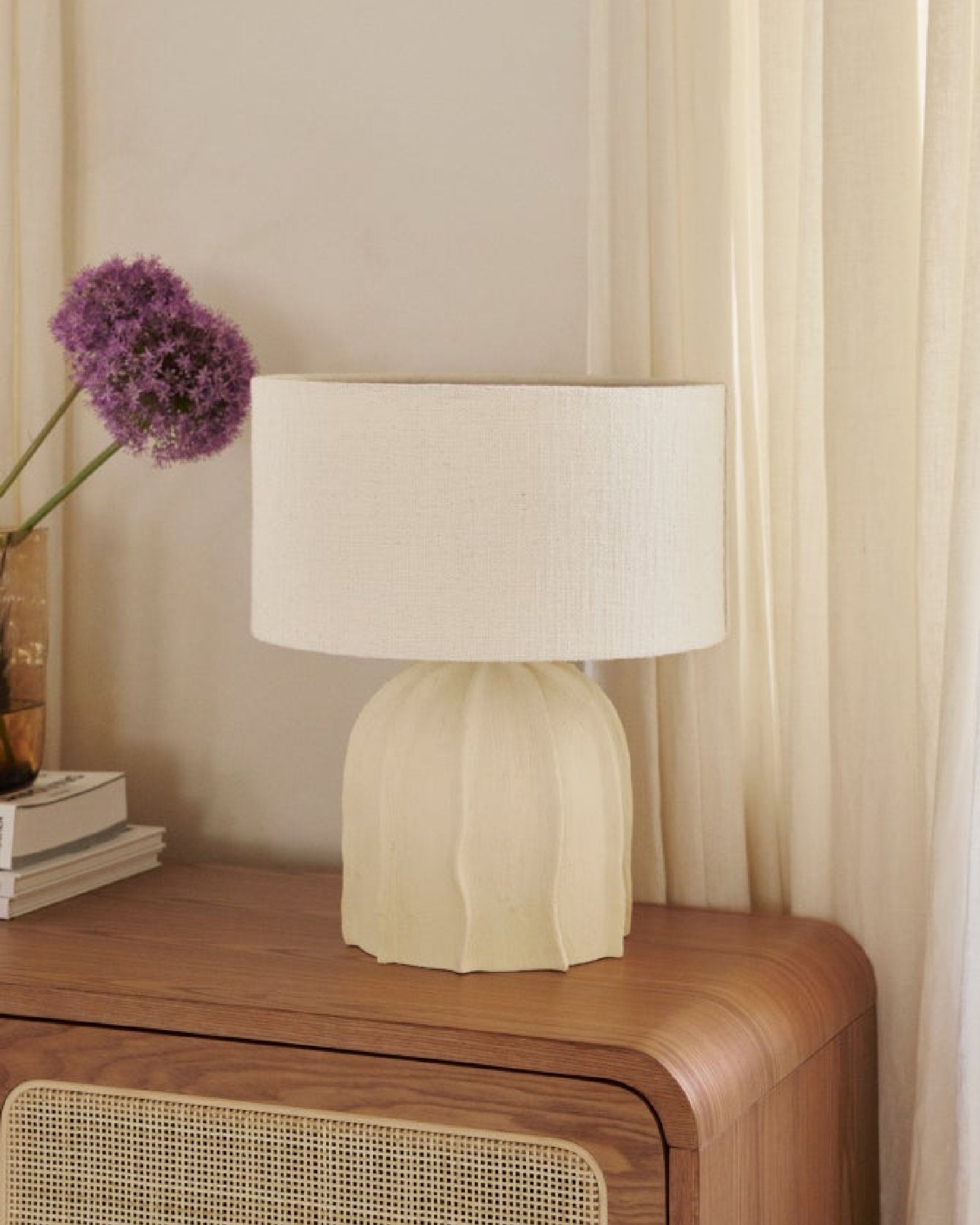 Lampe de table Stratos en céramique - Beige