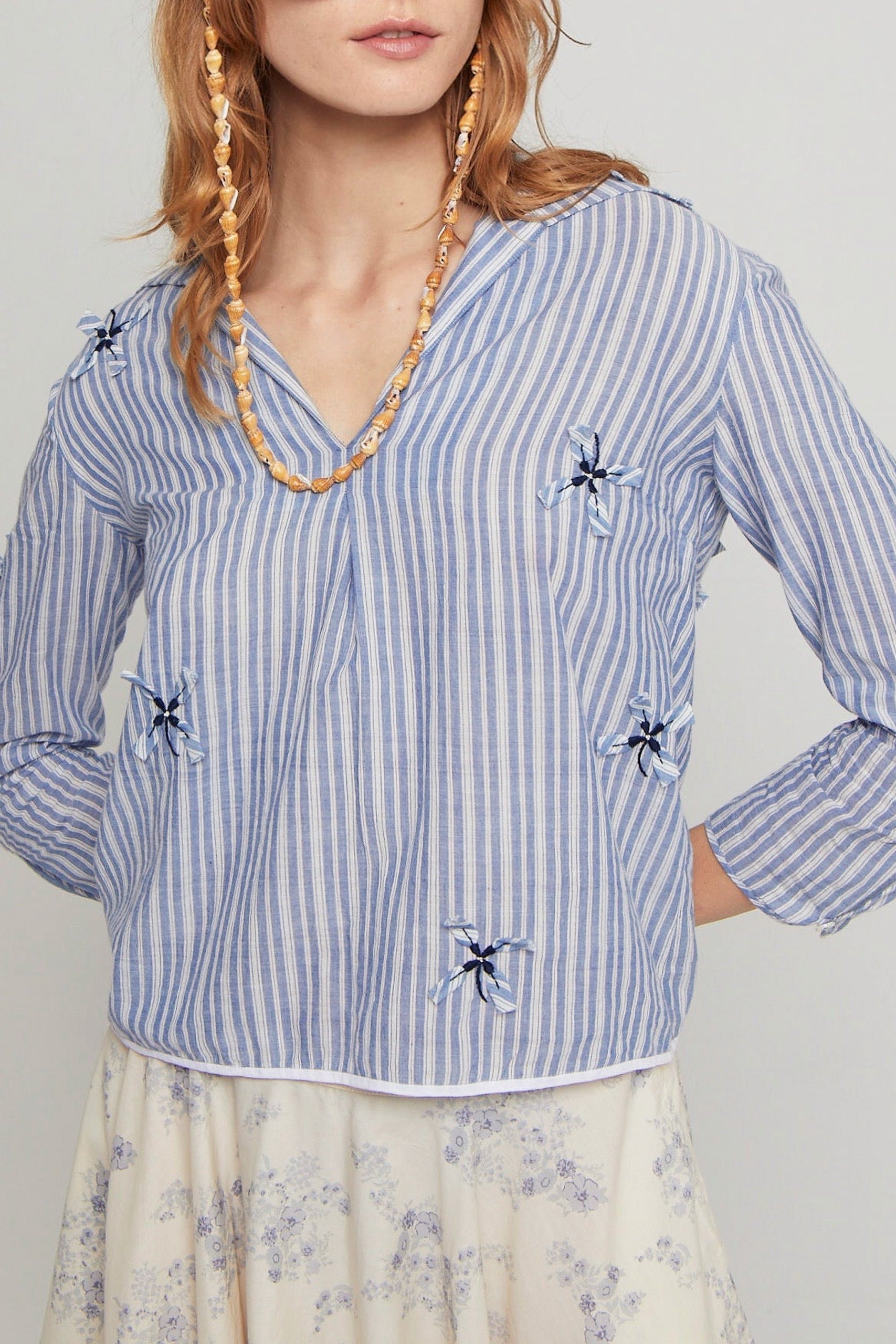 Blouse Jagger coupe courte cintrée - Pink