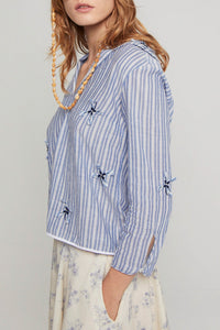Blouse Jagger coupe courte cintrée - Blue