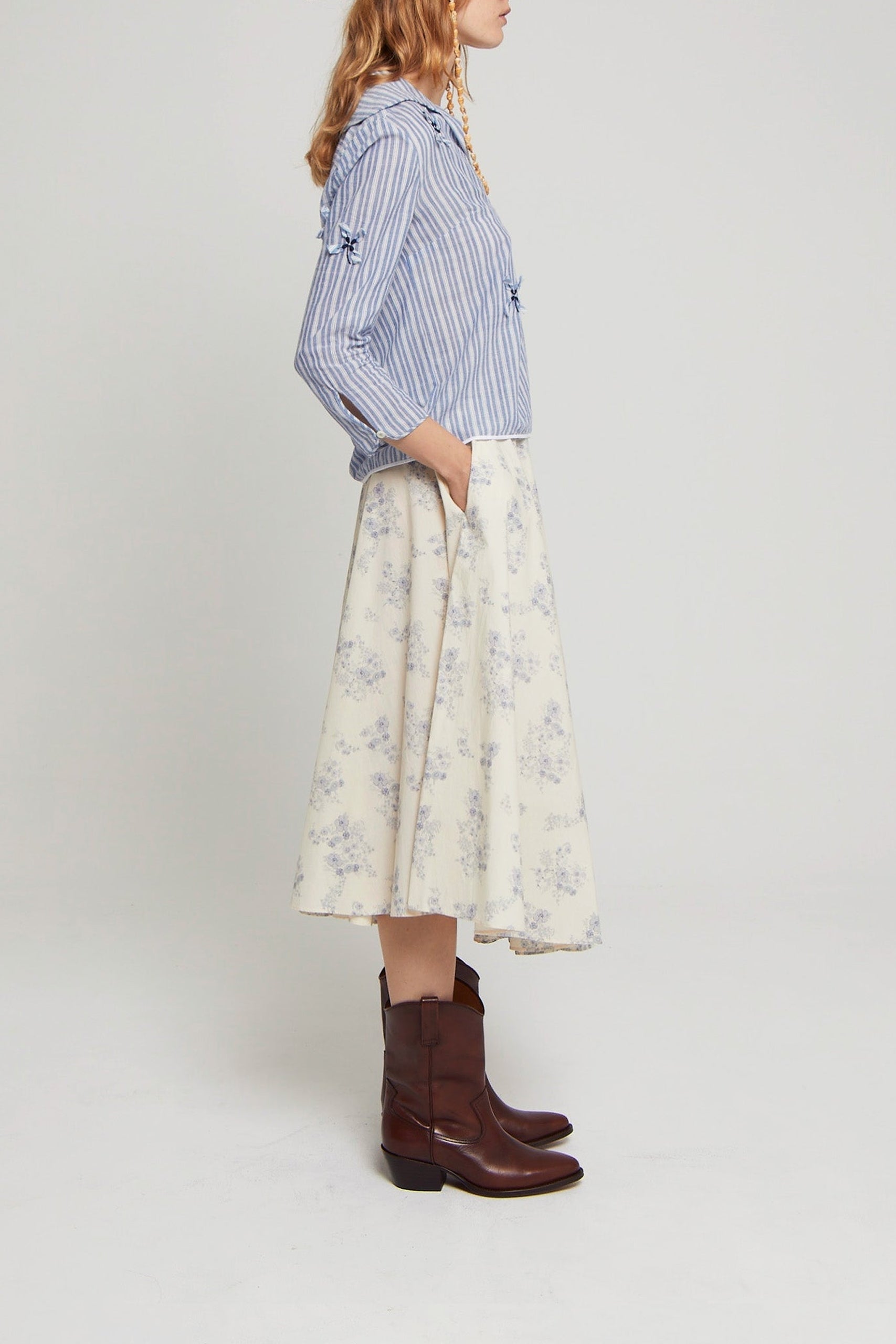 Blouse Jagger coupe courte cintrée - Blue
