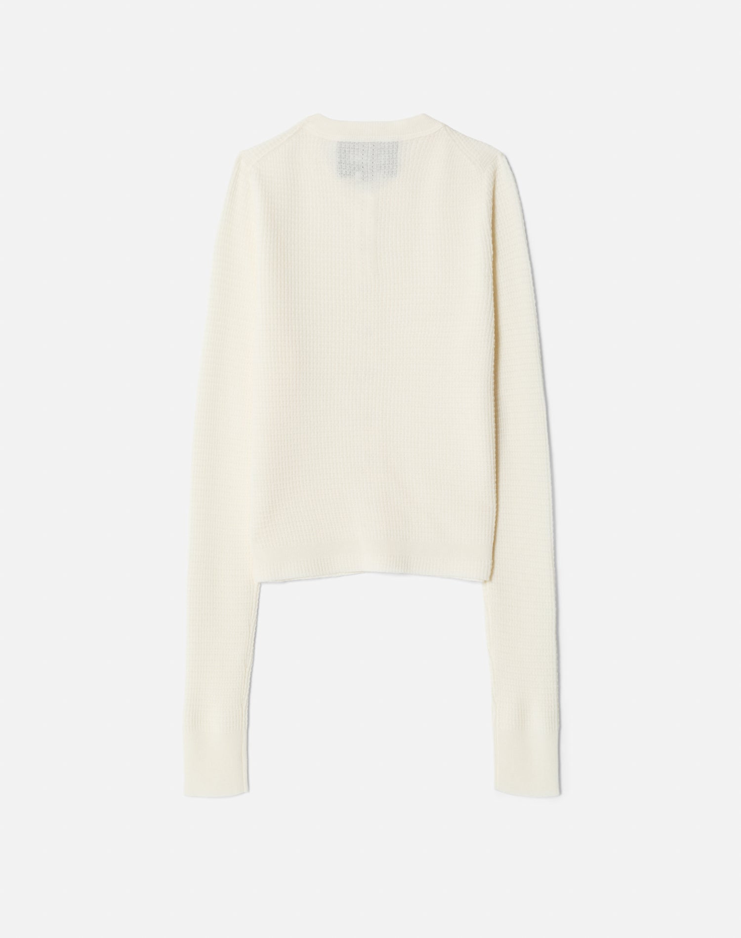 Embossed wool cardigan - Ecru