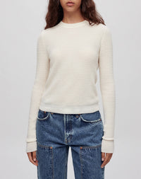 Wool Waffle jumper - Ecru