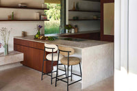 Tabouret de bar Maia - Tweed Jaune Miami