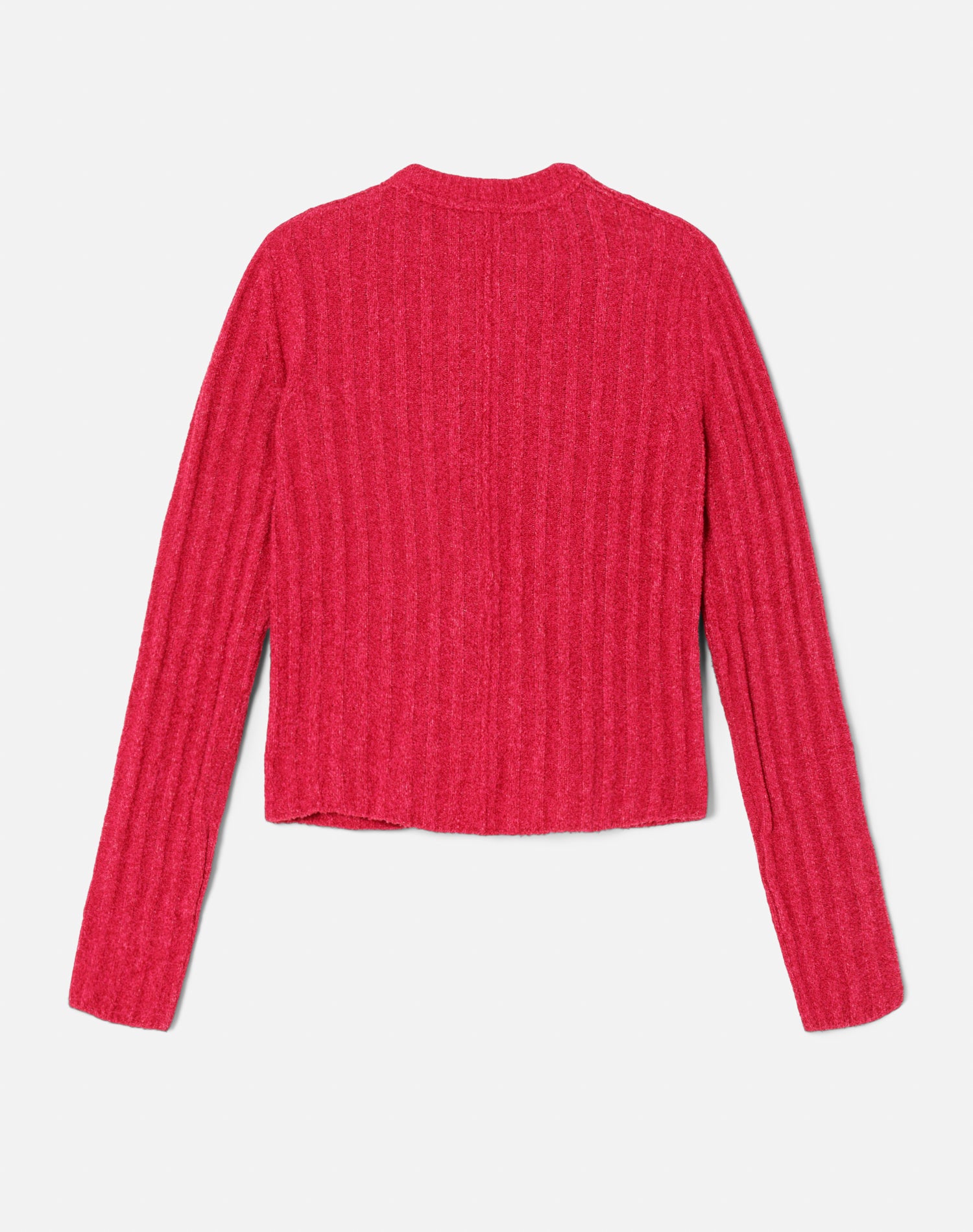 Ribbed terry cardigan - Dragon Fruit