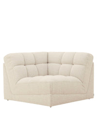 Fauteuil d'angle modulable Paul - Blanc avoine